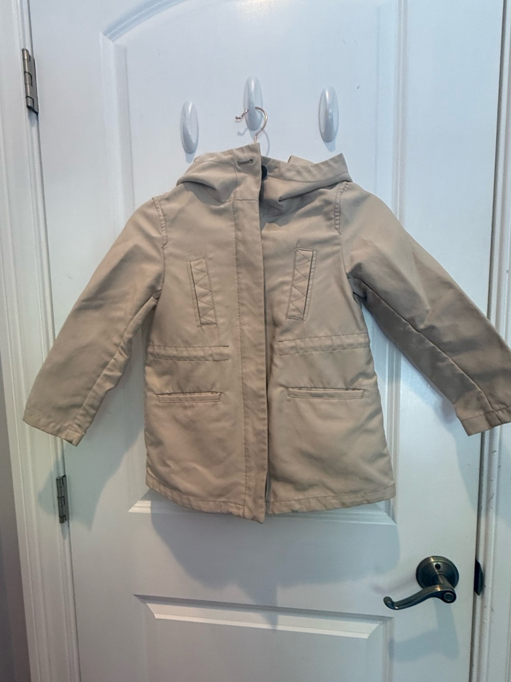 Zara Kids Hooded Trench Coat - Beige